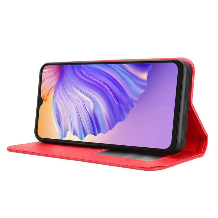 For Ulefone Note 21 Magnetic Buckle Retro Texture Leather Phone Case