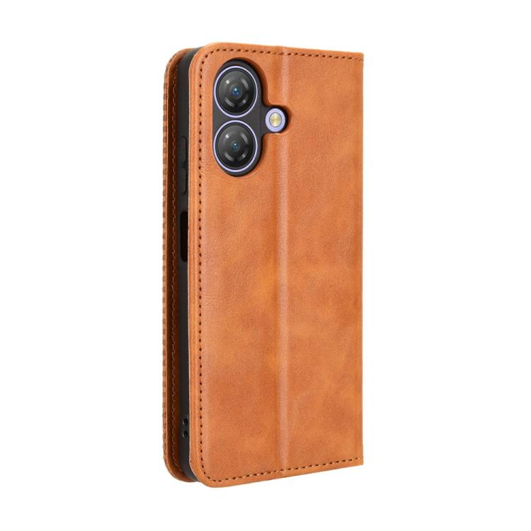 For Ulefone Note 21 Magnetic Buckle Retro Texture Leather Phone Case