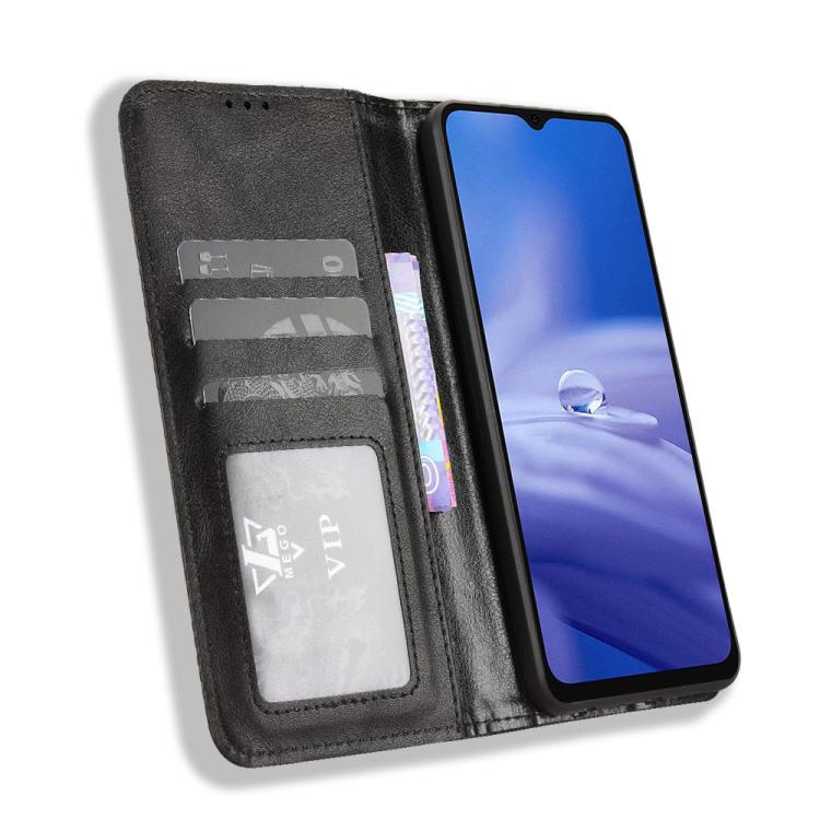 For Ulefone Note 19 Magnetic Buckle Retro Texture Leather Phone Case