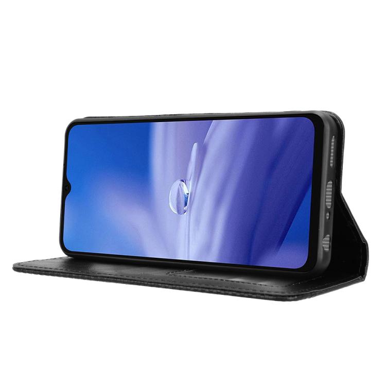 For Ulefone Note 19 Magnetic Buckle Retro Texture Leather Phone Case