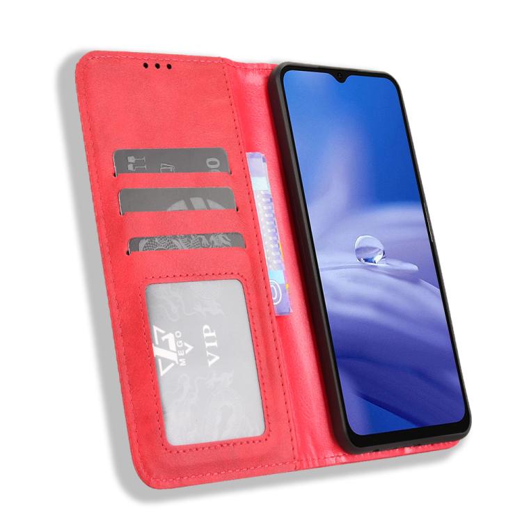 For Ulefone Note 19 Magnetic Buckle Retro Texture Leather Phone Case