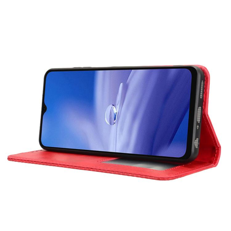 For Ulefone Note 19 Magnetic Buckle Retro Texture Leather Phone Case