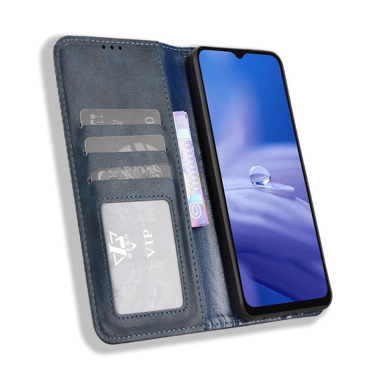 For Ulefone Note 19 Magnetic Buckle Retro Texture Leather Phone Case
