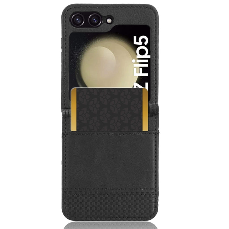 For Samsung Galaxy Z Flip5 Magnetic Buckle Retro Texture Leather Phone Case