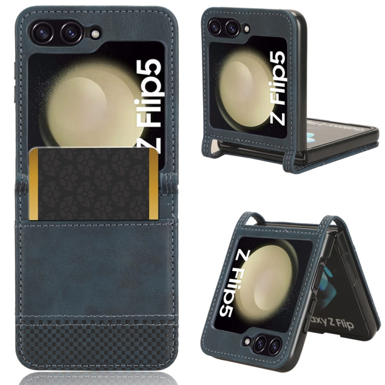 For Samsung Galaxy Z Flip5 Magnetic Buckle Retro Texture Leather Phone Case
