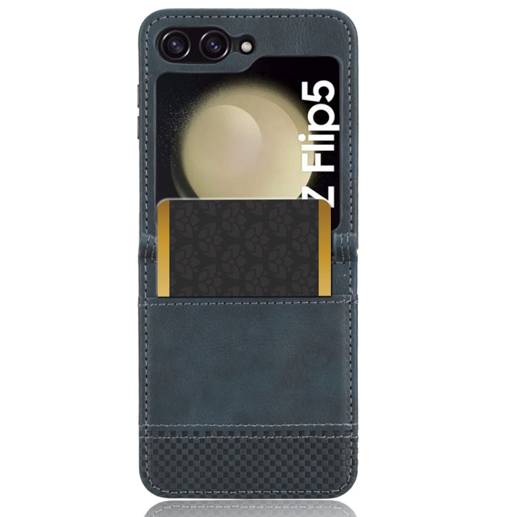 For Samsung Galaxy Z Flip5 Magnetic Buckle Retro Texture Leather Phone Case