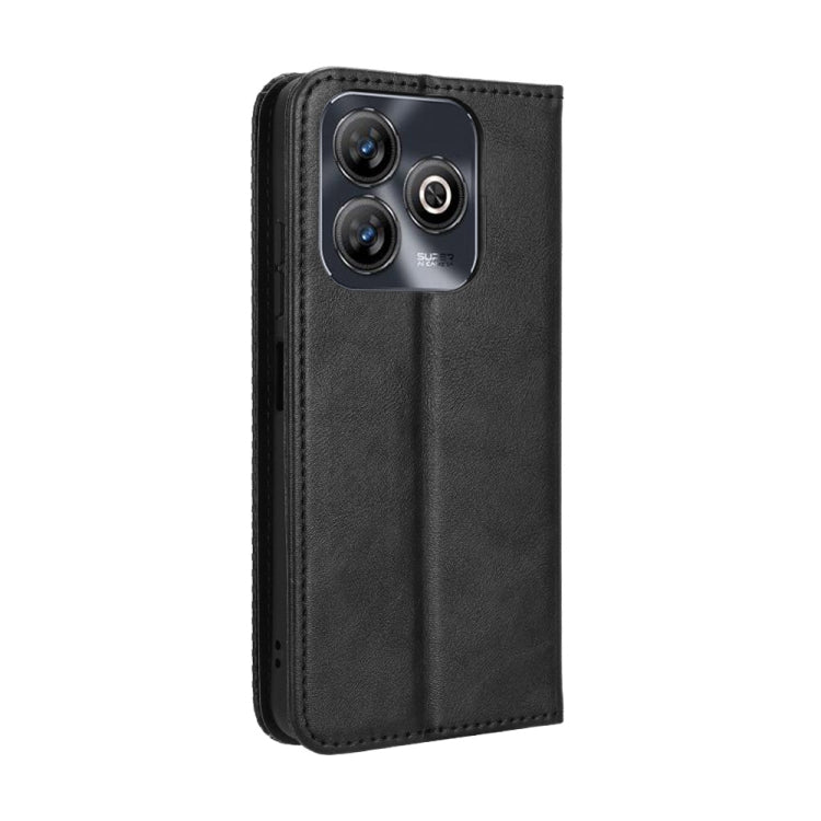 For ZTE Blade A75 4G Magnetic Buckle Retro Texture Leather Phone Case