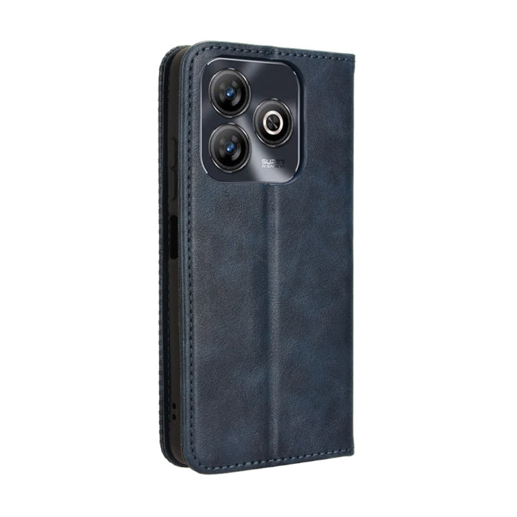 For ZTE Blade A75 4G Magnetic Buckle Retro Texture Leather Phone Case