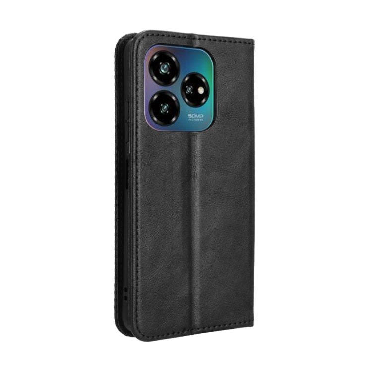 For ZTE Blade V60 Design Magnetic Buckle Retro Texture Leather Phone Case