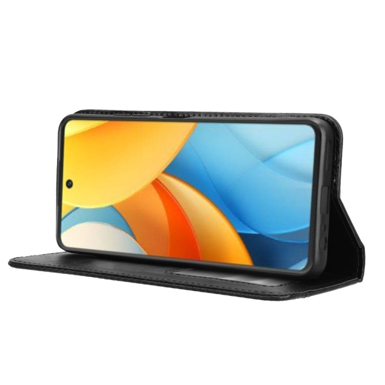 For ZTE Blade V60 Design Magnetic Buckle Retro Texture Leather Phone Case