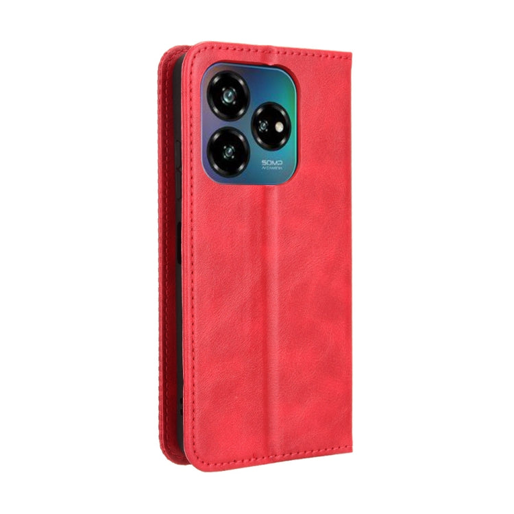 For ZTE Blade V60 Design Magnetic Buckle Retro Texture Leather Phone Case