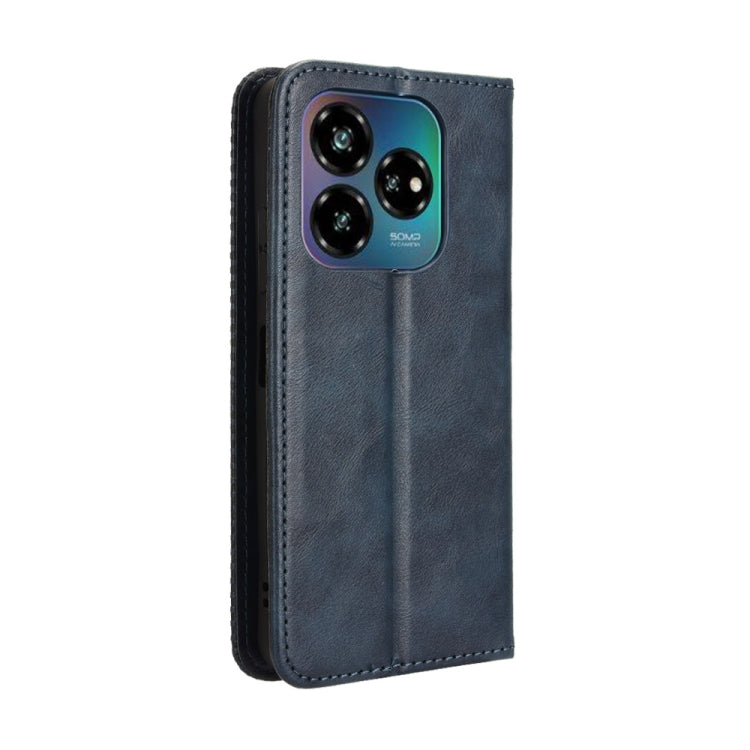 For ZTE Blade V60 Design Magnetic Buckle Retro Texture Leather Phone Case