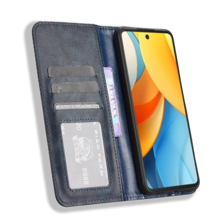 For ZTE Blade V60 Design Magnetic Buckle Retro Texture Leather Phone Case