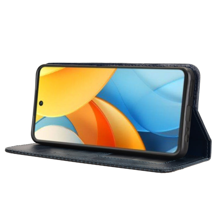 For ZTE Blade V60 Design Magnetic Buckle Retro Texture Leather Phone Case