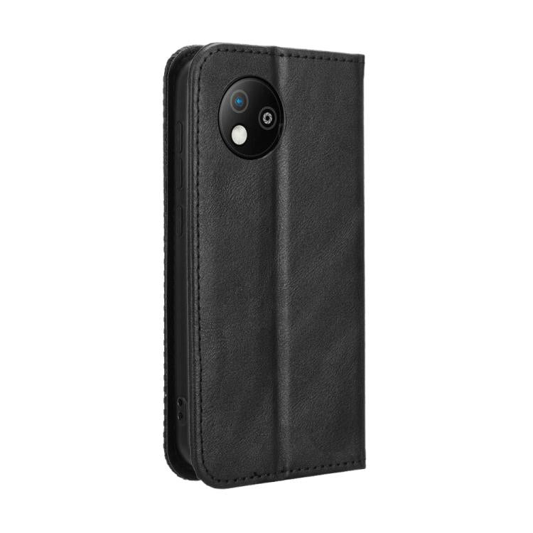 For ZTE Blade A35 Lite Magnetic Buckle Retro Texture Leather Phone Case