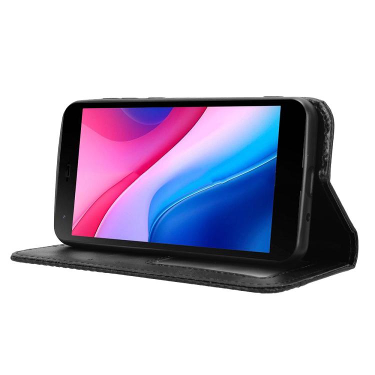 For ZTE Blade A35 Lite Magnetic Buckle Retro Texture Leather Phone Case