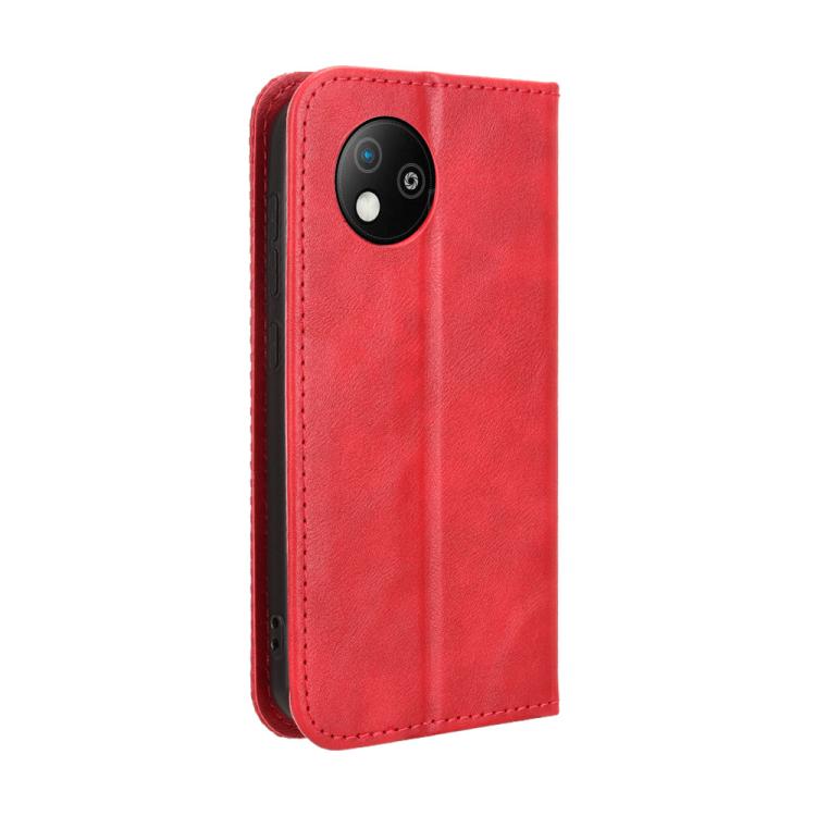 For ZTE Blade A35 Lite Magnetic Buckle Retro Texture Leather Phone Case