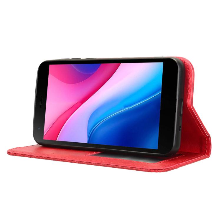 For ZTE Blade A35 Lite Magnetic Buckle Retro Texture Leather Phone Case