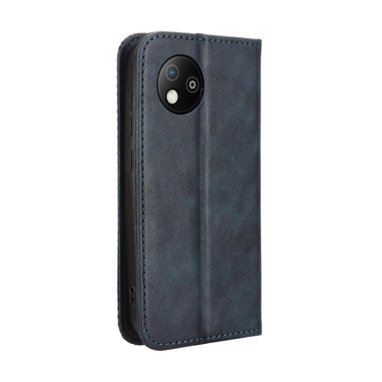 For ZTE Blade A35 Lite Magnetic Buckle Retro Texture Leather Phone Case