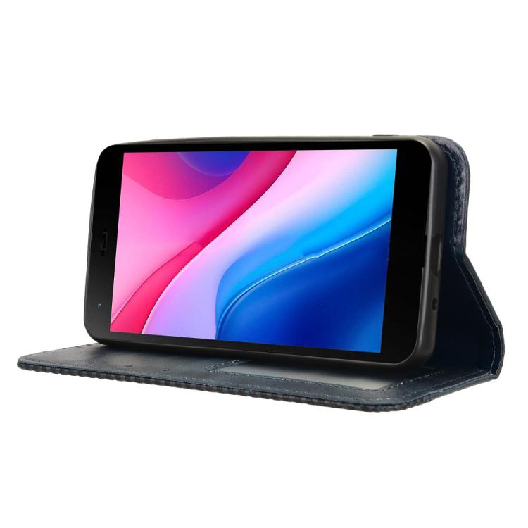 For ZTE Blade A35 Lite Magnetic Buckle Retro Texture Leather Phone Case