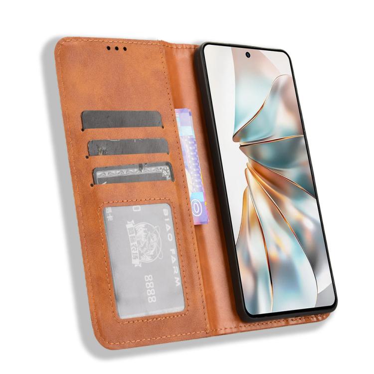 For ZTE nubia Z60S Pro Magnetic Buckle Retro Texture Leather Phone Case