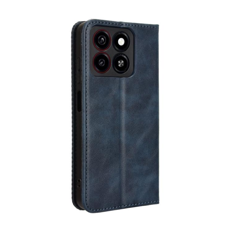 For ZTE Blade A35 Magnetic Buckle Retro Texture Leather Phone Case