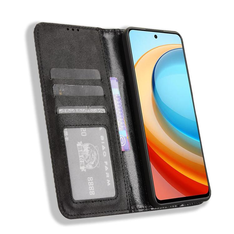 For ZTE Blade A75 5G Magnetic Buckle Retro Texture Leather Phone Case