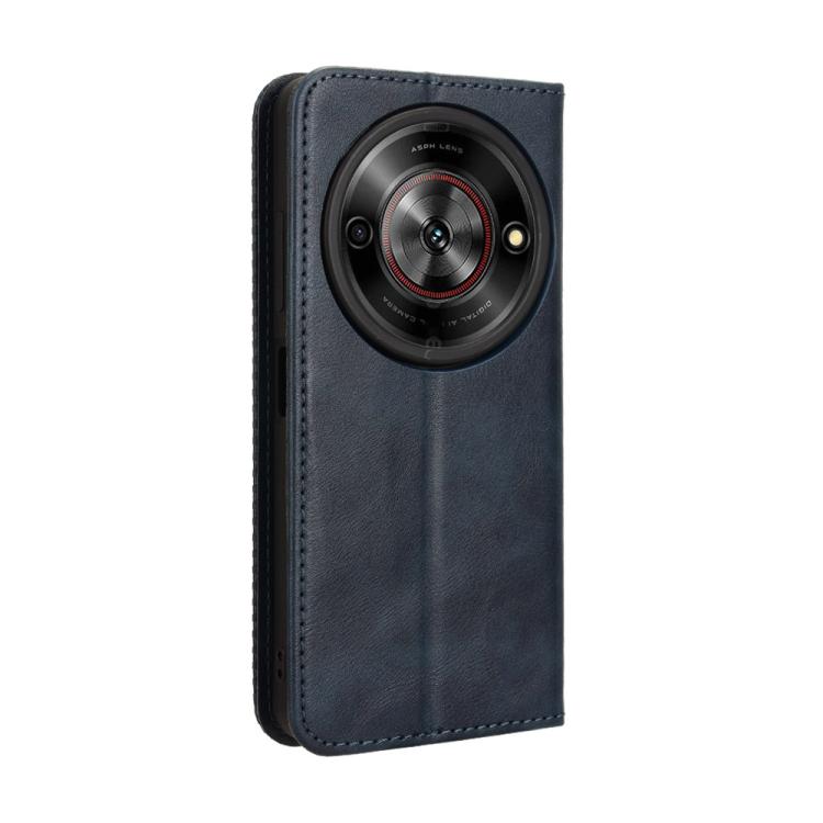 For ZTE Blade A75 5G Magnetic Buckle Retro Texture Leather Phone Case