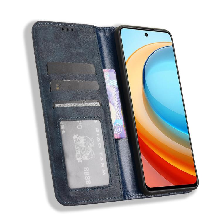 For ZTE Blade A75 5G Magnetic Buckle Retro Texture Leather Phone Case
