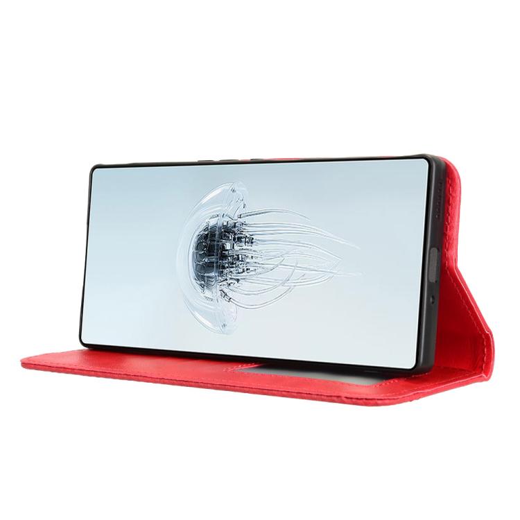 For ZTE nubia Red Magic 10 Pro / 10 Pro+ Magnetic Buckle Retro Texture Leather Phone Case