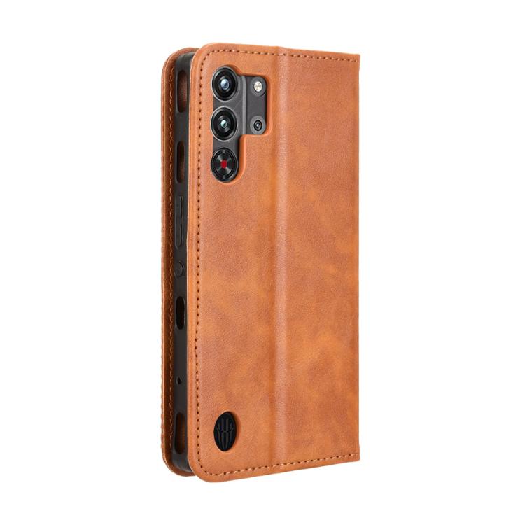 For ZTE nubia Red Magic 10 Pro / 10 Pro+ Magnetic Buckle Retro Texture Leather Phone Case