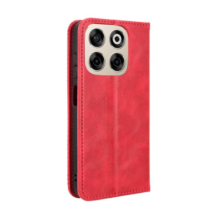 For ZTE Blade V70 4G Magnetic Buckle Retro Texture Leather Phone Case