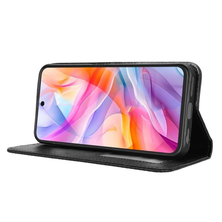 For ZTE Blade V70 Design 4G Magnetic Buckle Retro Texture Leather Phone Case