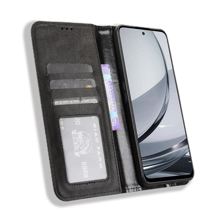 For ZTE nubia Focus Pro 5G Magnetic Buckle Retro Texture Leather Phone Case