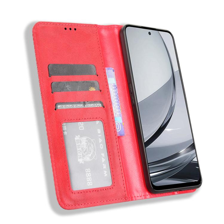 For ZTE nubia Focus Pro 5G Magnetic Buckle Retro Texture Leather Phone Case