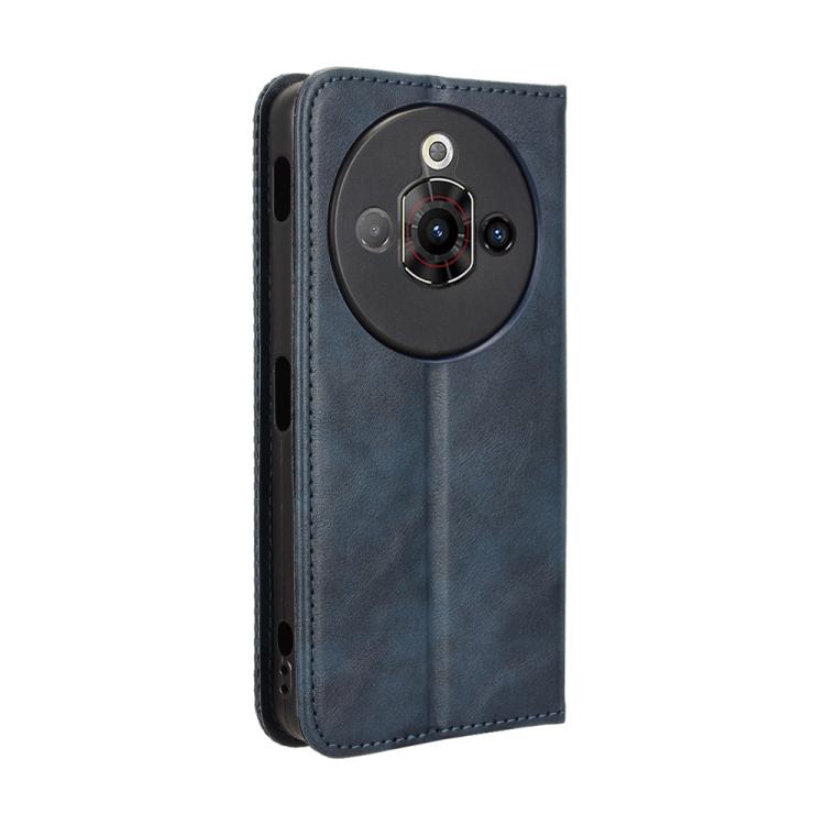 For ZTE nubia Focus Pro 5G Magnetic Buckle Retro Texture Leather Phone Case