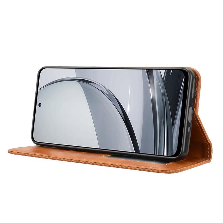 For ZTE nubia Focus Pro 5G Magnetic Buckle Retro Texture Leather Phone Case