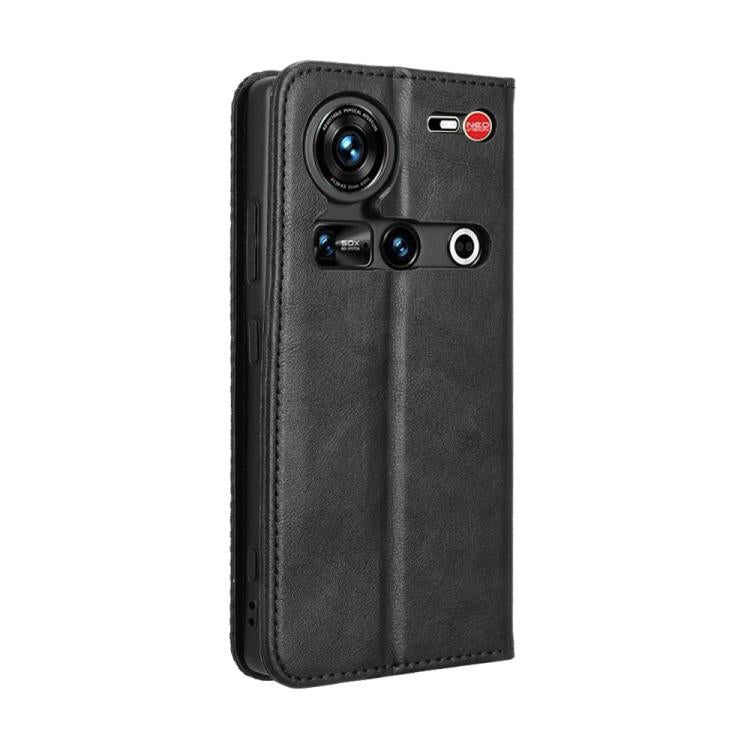 For ZTE nubia Z70 Ultra Magnetic Buckle Retro Texture Leather Phone Case