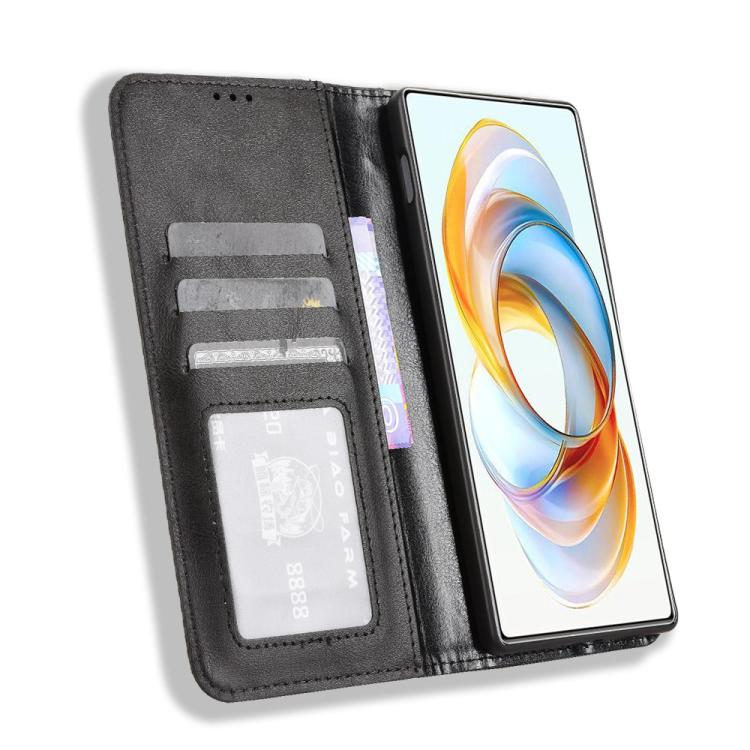 For ZTE nubia Z70 Ultra Magnetic Buckle Retro Texture Leather Phone Case