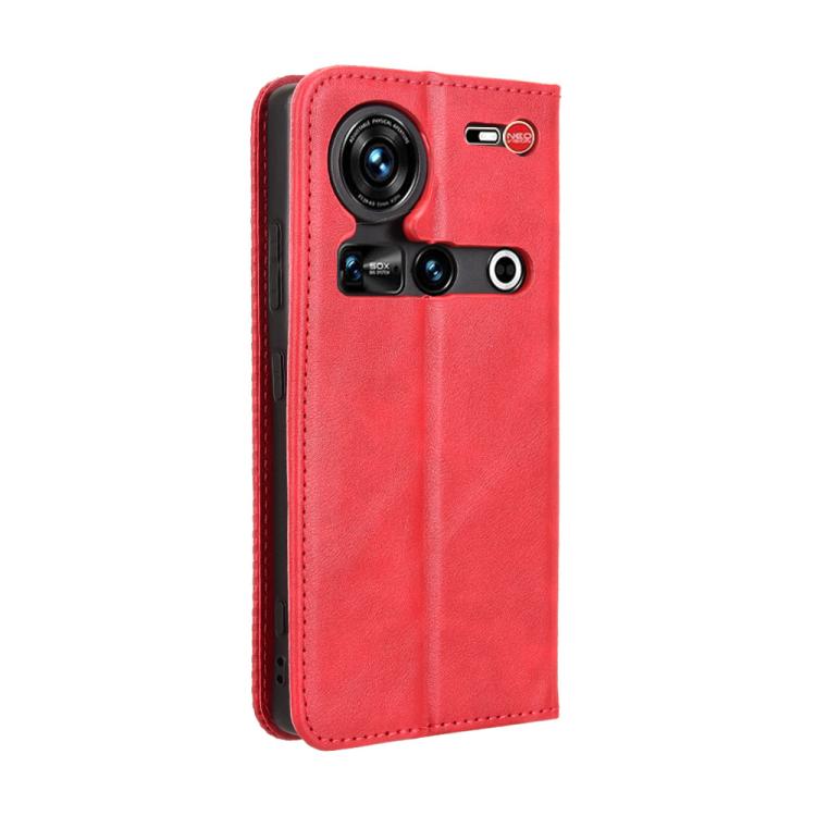 For ZTE nubia Z70 Ultra Magnetic Buckle Retro Texture Leather Phone Case