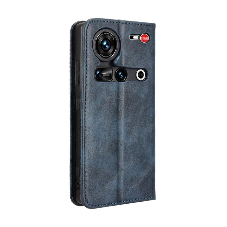 For ZTE nubia Z70 Ultra Magnetic Buckle Retro Texture Leather Phone Case