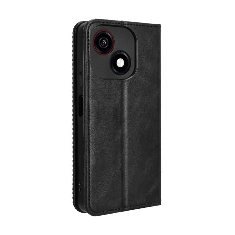 For ZTE Blade A35e Z2466 Magnetic Buckle Retro Texture Leather Phone Case
