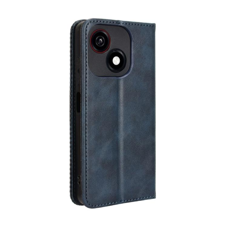 For ZTE Blade A35e Z2466 Magnetic Buckle Retro Texture Leather Phone Case