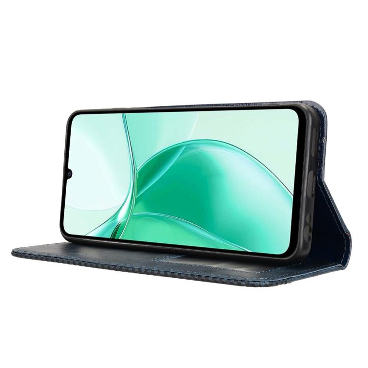 For ZTE Blade A35e Z2466 Magnetic Buckle Retro Texture Leather Phone Case
