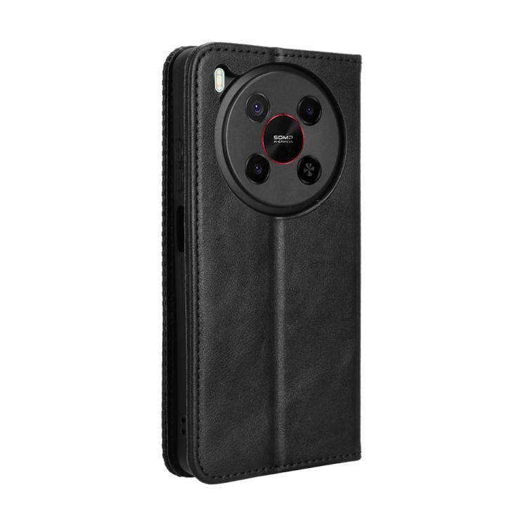 For ZTE Blade V70 Max Magnetic Buckle Retro Texture Leather Phone Case