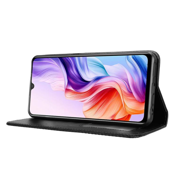 For ZTE Blade V70 Max Magnetic Buckle Retro Texture Leather Phone Case