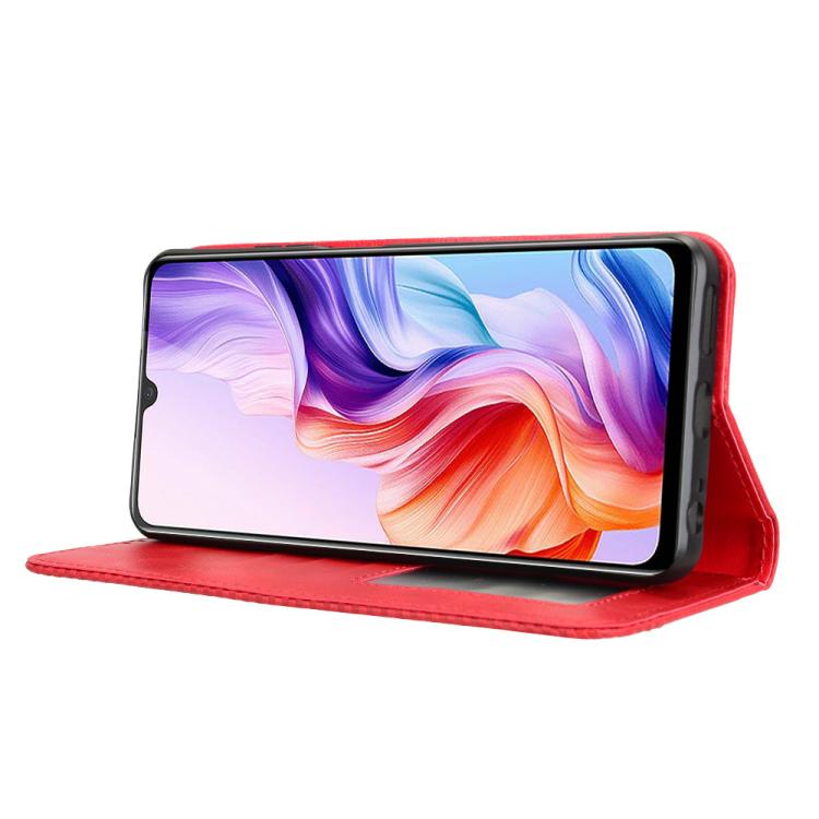 For ZTE Blade V70 Max Magnetic Buckle Retro Texture Leather Phone Case