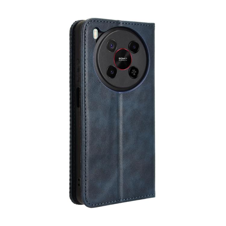 For ZTE Blade V70 Max Magnetic Buckle Retro Texture Leather Phone Case