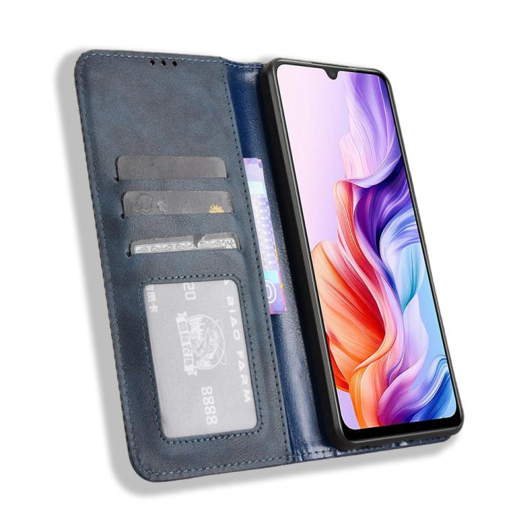 For ZTE Blade V70 Max Magnetic Buckle Retro Texture Leather Phone Case