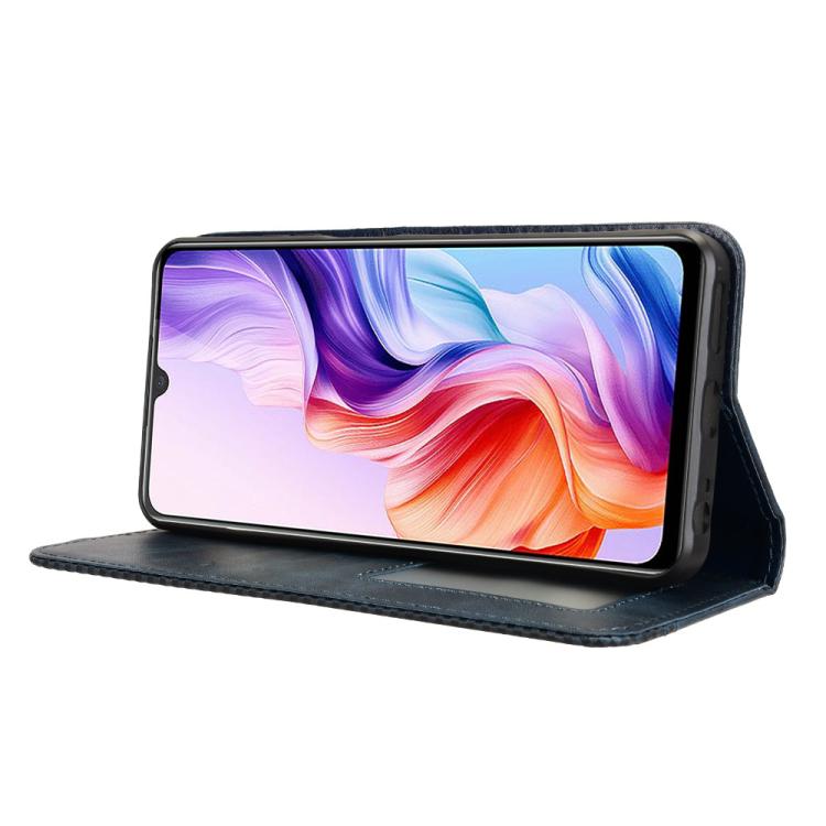 For ZTE Blade V70 Max Magnetic Buckle Retro Texture Leather Phone Case
